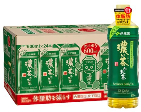 Oi Ocha Bold & Rich Unsweetened Green Tea (Pack of 24) - Authentic Japanese Brewed Sencha & Matcha - 600ml Bottles - Zero Calories, No Sugar - Antioxidant-Rich Refreshment