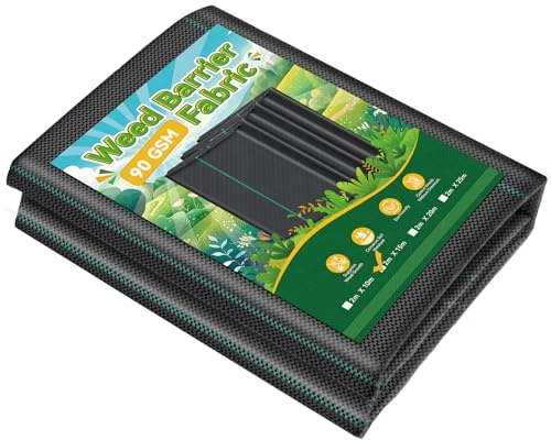 iropro Toiles de Paillage 2m x 15m,30㎡ Geotextile,de Paillage Bache Geotextile Toile Anti Mauvaises Herbes Tissu Perméable à l'eau, Résiste Rayons UV,Anti Repousse -Bâche Anti Mauvaise Herbe Noir