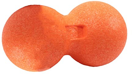Hemobllo Palla da Massaggio a Forma di Arachide Fitness, Massaggiatore Doppio per Tessuti Profondi, Rullo Elastico Arancione per Sollievo Muscolare e Terapia Trigger Point, per Collo,
