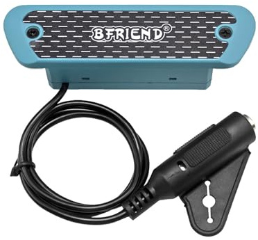 Walmeck Micro de Guitare en Bois, Ensemble de Micros Innovant pour Guitare Folk Acoustique, Système D'amplificateur Magnétique avec Microphone, Boutons de Contrôle de tonalité et de