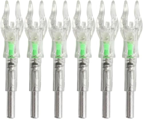 Hophelia Lot de 6 cames lumineuses pour tir à l'arc - Diamètre intérieur : 4,2 mm - Arbre de flèche - Cames lumineuses - Éclairage automatique