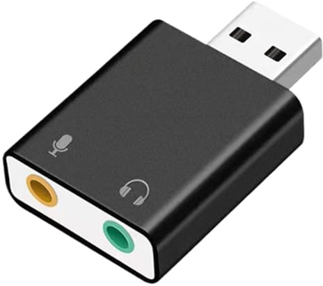 Adaptador de tarjeta de sonido USB,Tarjeta de sonido USB Adaptador estéreo | No se necesitan controladores Accesorios para tarjetas de sonido, Equipos de tarjetas USB para computadoras