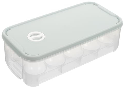 SHINEOFI Fridge Egg Box 10 Eggs Container with Lid Plastic Storage Organiser Tray for Pantry and Picnic