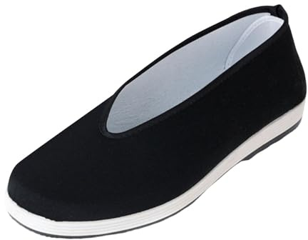 JISADER Zapatos de Arte Tradicional Kung Fu, Zapatos de Lona Sin Cordones, de Goma Transpirable, Antideslizantes, Adecuados para Uso, 37