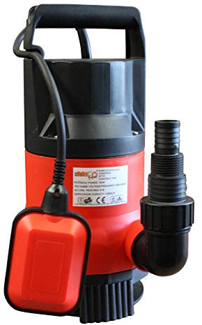 Bricoferr BFF750 Bomba Sumergible Aguas Sucias con Conexión Universal, Rojo/Negro