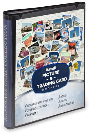 Samsill Polaroid Album for Instax Mini Photos and Kpop Photocards, 288 Pockets with Customizable Front Cover and Spine, Fits up to 2 Inch by 3 Inch Pictures