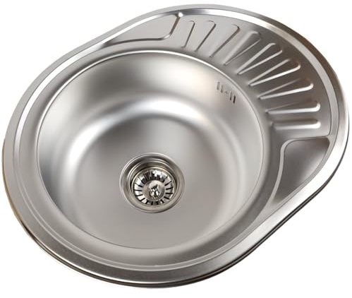 ANW HOME Spülbecken Küche 1 Becken 57x45 cm, Edelstahl 201