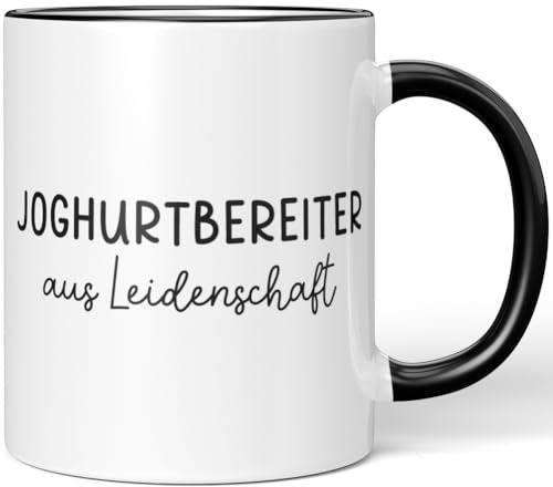 JUNIWORDS Tasse, Joghurtbereiter aus Leidenschaft, Schwarz (6645825)