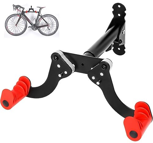 Gekufa Bike Wall Mount Bike Rack for Garage Cycling Hanger up to 25 kg for Horizontal Indoor Storage Bike Wall Rack Safe and Sturdy Bicycle Holder for Your Road Hybrid or Mountain Bikes