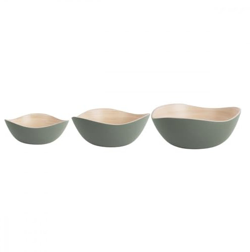 Present Time - Lot de 3 saladiers Rond en Bambou