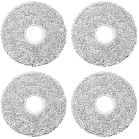 Oxfraki 4 Stück Wischtücher für Dreame L10s Ultra, L20 Ultra, L10s Pro Ultra Heat, L10 Ultra, L10s Pro, L10 Prime, Xiaomi X10+, S10+ Saugroboter, Mikrofaser Nasses Wischpads Zubehör Bodenreinigung