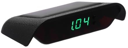 ULTECHNOVO 2stücke Solarbetriebene Auto-uhr Mit Automatischer Vibrationserkennung Datum Und Temperaturanzeige Temperaturbeständiges Gehäuse Kabellose Installation Für