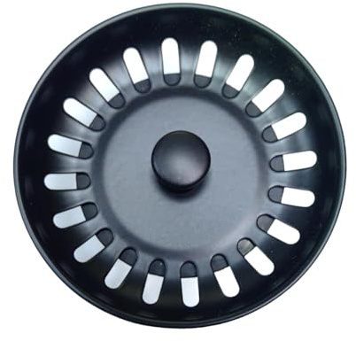 Baoblaze Colador de desagüe del fregadero de la cocina Tapón del fregadero de la cocina Alcantarilla Drenaje rápido Recogedor de Tapa de drenaje Cesta de, Negro