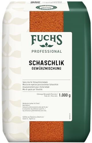 Fuchs Professional - Mix di spezie per Shashlik | 1000 g | In un sacchetto grande | Per condire/marinare carne fritta o alla griglia | Per professionisti Ho.re.ca e ristoranti