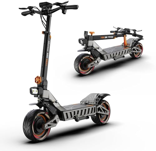 Patinete EléCtrico para Adulto, Scooter Eléctrica Plegable, 2 Motores, Batería 60V 20.8Ah, Autonomía Máx 60-70KM, Neumáticos Todo Terreno 11 Pulgadas, 3 Modo de Velocidad, Pantalla Inteligente