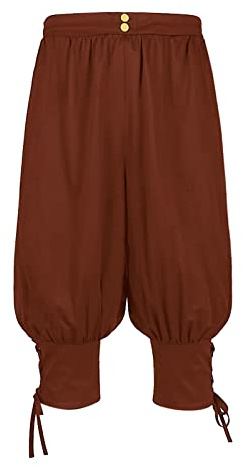 Knickerbocker Pantalon en tissu pour homme - Pantalon de pirate historique ample - Costume de pirate - Pantalon en lin - Viking victorien - Fin - Gothique - Steampunk - Pantalon médiéval