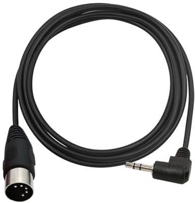 Hkfgdjdl Cable adaptador auditivo en ángulo recto de 3,5 mm a DIN5P de 5 pines, compatibilidad universal para equipos de estudio e instrumentos