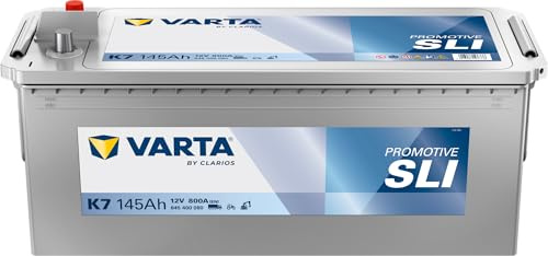 VARTA 645400080A722 Promotive Silver K7 Autobatterie/Starterbatterie 145Ah 12V 800A Heavy Duty DIN/ISO D4 Kompatibel mit VOLVO FL 6, SCANIA P,G,R,T - series, RENAULT TRUCKS Maxter