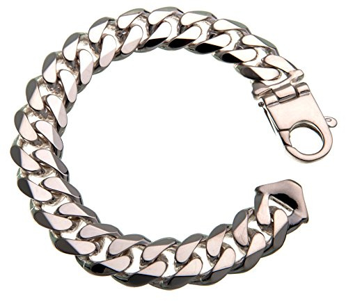 Silberketten Store Panzerkette Armband - 14mm Breite - Länge 19cm - echt 925 Silber