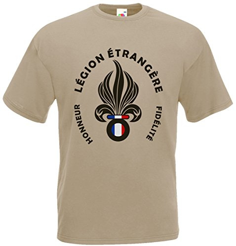 Fremdenlegion Frankreich Légion étrangère T-Shirt Fanshirt (Khaki, XXL)