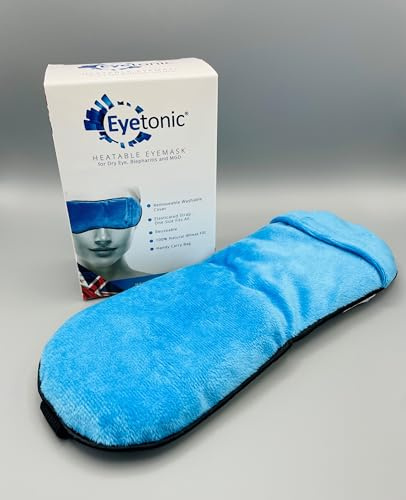 Premium ögonmask för torra ögon/blefarit med avtagbart tvättbart skydd och justerbar rem