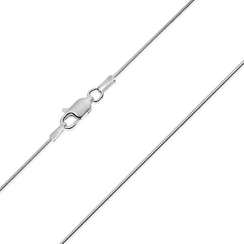 SA® 1mm sterling silver 925 Italian round SNAKE chain necklace chocker bracelet anklet with lobster claw clasp