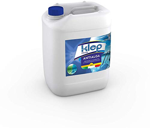 KLEP - ANTIALGA - ANTIALGHE SANIFICANTE SCHIARENTE AZZURRANTE per Piscina E Spa No Schiuma (5 LT)