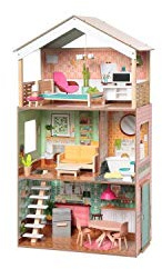 KidKraft Puppenhaus (65965) - Charmant, Mehrfarbig, 1:12, für Kinder (unisex), weiblich, Kind, Holzwerkstoff, 25.25 Zoll x 13.25 cm x 45.4 cm