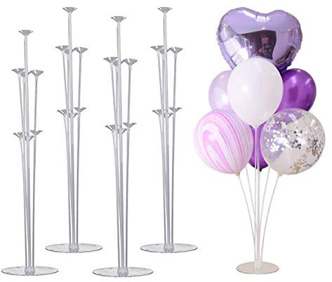 Coriver Balloon Tree,Altezza Tavolo Stand per Mongolfiera con Supporto in plastica Palloncino Base Stand, Matrimonio, Compleanno, Celebrazione del Grande Pallone Accessori