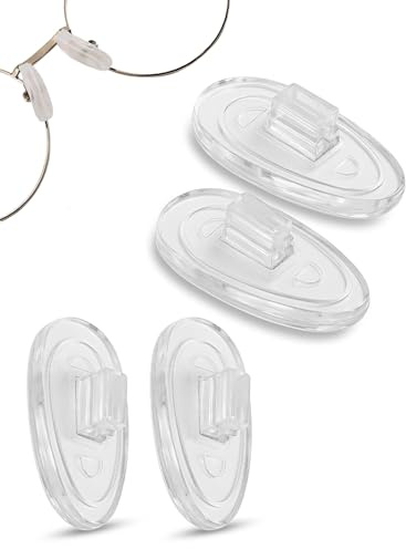SPORTS WORLD VISION Glasses Nose Pads | Premium Quality Soft Silicone A-Shape Nose Pads for Glasses | 13mm Push-in Glasses Cushions in 2 Pairs