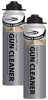 2 x Bond It 500ml Expanding PU Foam Gun Cleaner Contractors Grade Fluid Clean