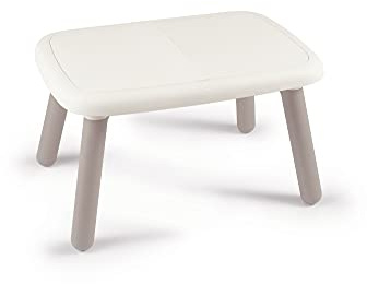 Smoby Mesa Infantil Kids, Elegante diseño y Estructura sólida, plástico Estable a los Rayos UV, Adecuado para niños a Partir de 18 Meses, Color Blanco (880405)