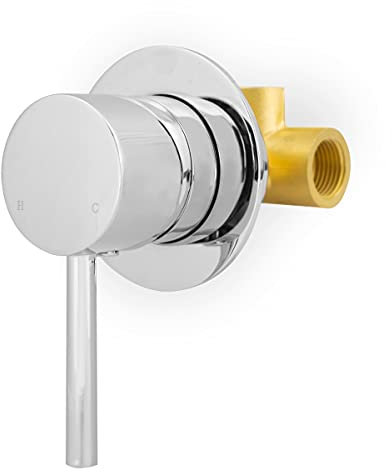 Apex Wall Mounted Round Concealed Manual Mixer Valve 1/2 Hot and Cold