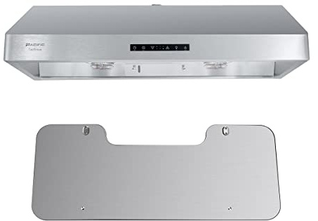 Pacific Trusteam Under Cabinet Hood SC8830BS Bundle with Pacific SUS304 Deflector Board…