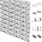 Efishine 40-PACK LED Profil Aluminium 40 x 1M, V-Form LED Aluminiumprofil mit milchiger Abdeckung, Endkappen, und Montageklammer für LED-Streifen, LED Aluminium Profil sehr einfache Installation…