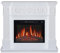 ArtiFlame TOSCANA AF23S - Camino elettrico con alloggiamento LED bianco con suono, 12 modalità di riscaldamento, 1800 W, timer, vero effetto fiamma, 3 livelli di luminosità, design esclusivo,