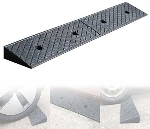 WORDFUN Bordsteinkanten, Gummirampe, 100 * 17cm rutschfeste Auffahrrampen, Schwellenrampe Für Bürgersteig, Auffahrkeil for Auffahrt Auto-LKW Für Car Scooter Caravan Rollstuhl Behindertenzugan
