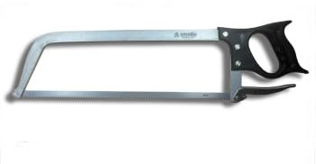 Ausonia - Sega per macellaio con struttura in alluminio e lama in acciaio inox Cm 45 per macellaio per taglio carne ossa e surgelati