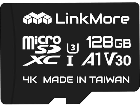 LinkMore 128GB XV13 (Agon) Micro SDXC Karte, A1, UHS-I, U3, V30, Klasse 10 kompatibel, Lesegeschwindigkeit bis zu 100 MB/s, Schreibgeschwindigkeit bis zu 40 MB/s, SD-Adapter inklusive