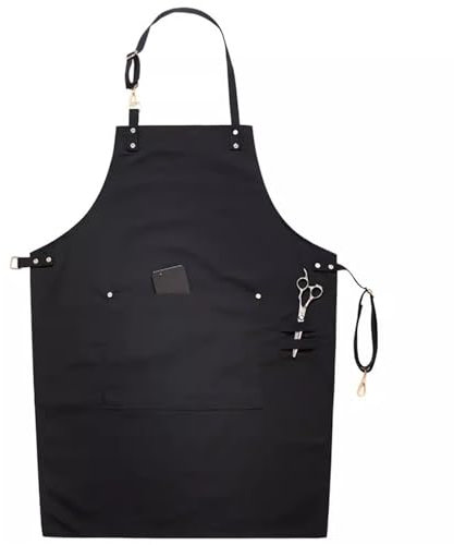 VKEID Arbeitsschürze Barista Schürze Küche Kochen Backen Männer und Frauen Restaurant Denim Overalls