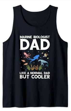 Mens Marine Biologist Cooler Dad Ocean Life Marine Biology Tank Top