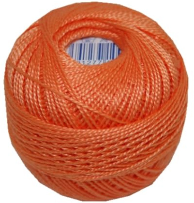 PERLOVKA Kreuzstichgarn Baumwolle Perlgarn 10g 85m mittelorange (2752)