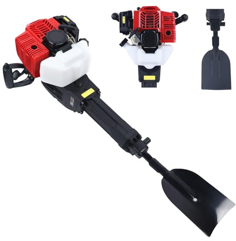 Zweitakt Garten Digger, 52cc 1900W Gartenbaum Grabmaschine, Handheld Gartenbohrer, Tragbarer Bagger, Benzin Automatisch Grabspaten, 1500/min
