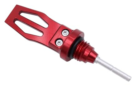 FONGKNOX Tappo di misurazione dell'olio per moto, in lega di alluminio, 19 mm, coperchio dell'olio per moto, tappi per misuratori del motore, universale, adatto per tappi da 19 mm, tappo filtro olio