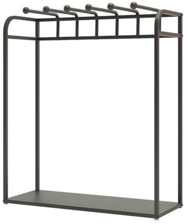 YJEUZCD Kleidung Schiene Garderobe Gestell, Vorhang Muster Laden Regal, Stofftuch Einzelhandel Auslage Regale, Decke Ordnungssysteme Laden Halter(Schwarz,47.2x17.7x53.1in)