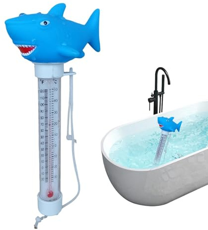 Schwimmende Pool Thermometer Cartoon-Tier – Pool-Thermometer Für Den Innen- Und Außenbereich Bietet Genaue Messwerte Innerhalb Von Minuten Für Schwimmbäder, Spas Und Whirlpools - Hai