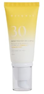 MASQMAI Perfect Sun Face Cream SPF 30, crema solare ultra leggera, per tutti i tipi di pelle, fragranza naturale, 50 ml