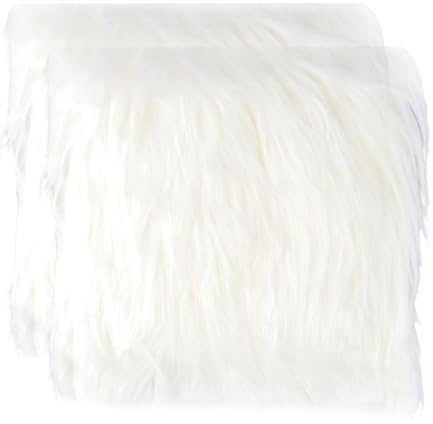 2 Pezzi Tessuto In Pelliccia Sintetica, Quadrato In Peluche Toppa Artigianale Per La Fodera Della Sedia Con Cuscino, Barba Per Gnomi Fai Da Te