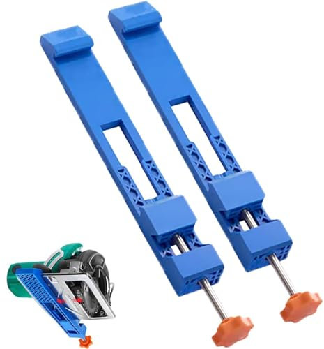 Adjustable Cutting Machine Base Guide,Electric Circular Saw Milling Positioning Clamp,Precision Wood Cutting Guide,Circular Saw Guide Rail Quick Positioning Woodworking Tools (2PCS)