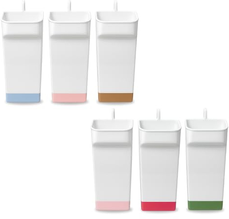 Paluplus Set 6 Evaporatori d'acqua per termosifoni in Plastica colore Bianco, misura 7,5x5x17 cm, Umidificatore con gancio integrato, Colori Assortiti -6715M